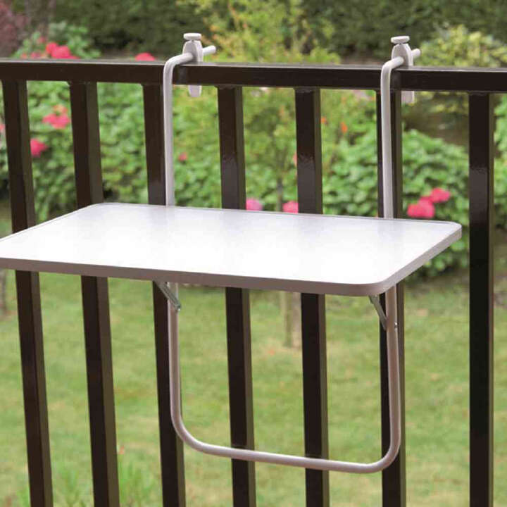 ALCO Balkonhängetisch 60x40 cm, weiß